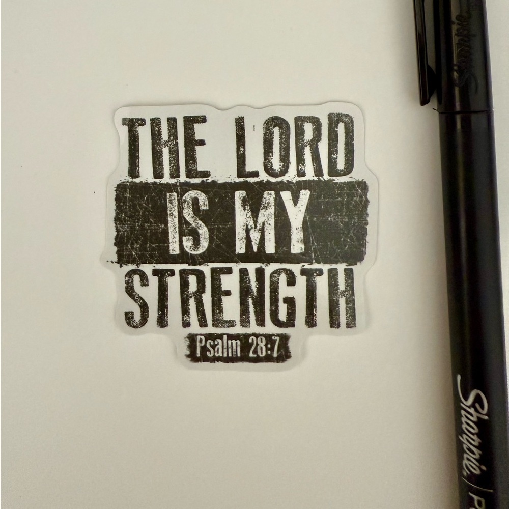 ⚪️Psalm 28:7 Bible Verse Biblical Vinyl Sticker Decal